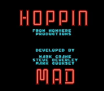 Hoppin' Mad (USA) (Proto) screen shot title